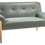 Sofas - PETER - Synthetic Leather  two-seat living-room Sofa  - NOVITA' HOME