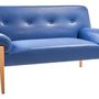 Sofas - PETER - Synthetic Leather  two-seat living-room Sofa  - NOVITA' HOME