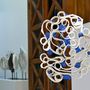 Sculptures, statuettes and miniatures - Porcelain Tree Sculpture with Blue Tassels - GUENAELLE GRASSI