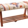 Benches - CANCUN - Wooden Padded Bench - Living Room Furniture - NOVITA' HOME