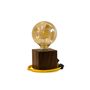 Decorative objects - Table lamp Walnut Cube - STUDIO ZAPPRIANI