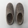 Homewear - 100% wool felt slippers handmade suede sole - COCOON PARIS