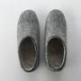 Homewear - 100% wool felt slippers handmade suede sole - COCOON PARIS
