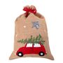 Guirlandes et boules de Noël - XL sac cadeau - jute - 45x70cm - ARTEBENE