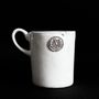 Ceramic - Letter seal mug - White ceramic letter cup - CARRON PARIS