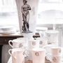 Ceramic - Letter seal mug - White ceramic letter cup - CARRON PARIS
