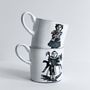 Ceramic - Illustrated Mug - White ceramic cup - CARRON PARIS