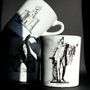 Ceramic - Illustrated Mug - White ceramic cup - CARRON PARIS