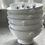 Ceramic - Bowls on white ceramic legs. - CARRON PARIS