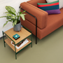 Coffee tables - Jaunty Side Table Green/Natural - HÜBSCH