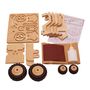 Jouets enfants - Fergus le tracteur et sa remorque - à construire en famille - en bois - MANUFACTURE EN FAMILLE