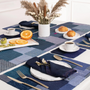 Linge de table textile - Chemin de table Kantha vintage fait main paysage - MAISON MIEKO