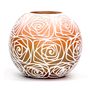 Vases - Vase rond en verre décoré d'art pour les fleurs - 7ART SP. Z O.O.