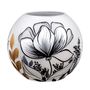 Vases - Round Glass Vase Decorated with Art for Flowers - 7ART SP. Z O.O.