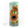 Vases - Vase cylindrique en verre décoré d'art pour fleurs - 7ART SP. Z O.O.