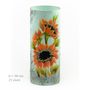 Vases - Art decorated glass cylinder vase for flowers - 7ART SP. Z O.O.