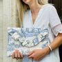 Clutches - Toile de Jouy Blue Pouch - L'ATELIER DES CREATEURS