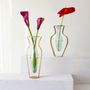 Vases - Droplet Wide Vase - Aqua - KITBOX DESIGN