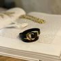 Jewelry - Black leather bracelet with gold clasp - L'ATELIER DES CREATEURS