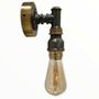 Table lamps - Vintage industrial style wall light in metal and brass - L'ATELIER DES CREATEURS