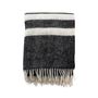 Throw blankets - Gotland Stripe black, throw in 100 % Gotland wool - KLIPPAN YLLEFABRIK AB