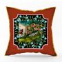 Fabric cushions - peacock velvet cushion cover - MOUCHKINE JEWELRY