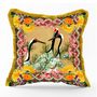 Fabric cushions - peacock velvet cushion cover - MOUCHKINE JEWELRY