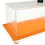 Caskets and boxes - Glass Cake Stand Dome in Saffron Orange - MYGLASSSTUDIO