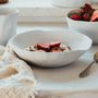 Kitchen utensils - Nature Shape Smooth White Pasta Plate 24cm - EGG BACK HOME