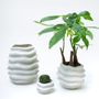 Vases - AYA white vase biscuit porcelain vase H=14cm, D=17cm - YLVAYA DESIGN