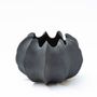 Vases - VAYA black porcelain biscuit vase/pot H=14cm, D=17cm - YLVAYA DESIGN