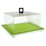Coffrets et boîtes - Présentoir à gâteaux en verre avec couvercle en vert verdure - MYGLASSSTUDIO