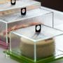 Coffrets et boîtes - Présentoir à gâteaux en verre avec couvercle en vert verdure - MYGLASSSTUDIO