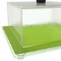 Caskets and boxes - Glass Cake Stand With Cover in Greenery Green - MYGLASSSTUDIO