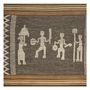 Fabric cushions - Nge Village Scene Runner - 200 x 33 cm - TRADITIONAL ARTS AND ETHNOLOGY CENTRE (TAEC)