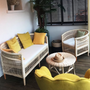 Coffee tables - Vintage rattan round coffee table - Eria - HYDILE