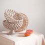 Platter and bowls - Braided Ceramic Basket On Foot - MAISON PICHON UZÈS