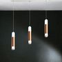 Hanging lights - Pendant light/Direct and indirect lighting/DERBY S/Matt gold/Ø5x35 cm/3x5+5W/2400 Lm/3000°K - SEEREP