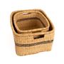 Decorative objects - Modern Minimalist Woven Nesting Storage Containers - Set of 2 - ALL ACROSS AFRICA + KAZI