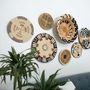 Decorative objects - Modern Minimalist Woven Bowl - 31” Checkered Banana Bark - DO NOT USE - ALL ACROSS AFRICA