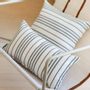 Fabric cushions - Souraide Cushion Cover Ecru and Black - LA MAISON JEAN-VIER