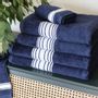 Serviettes de bain - Drap de douche Grand Hôtel Coton Bio Bleu Marine - LA MAISON JEAN-VIER
