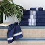 Serviettes de bain - Drap de douche Grand Hôtel Coton Bio Bleu Marine - LA MAISON JEAN-VIER