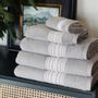 Bath towels - Grand Hotel Organic Cotton Shower Sheet Grey - LA MAISON JEAN-VIER