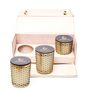 Decorative objects - LEATHER BOX WITH 3 CANDLES DESIGN ARABESQ - NOUR BOUGIE