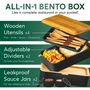 Boîtes de conservation - Noir et Bambou Bento Lunch Box Tout-en-1  - UMAMI