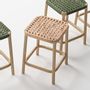 Chairs - OOO Stool – Olive Green/Leather Webbing - TAIWAN CRAFTS & DESIGN