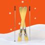 Cadeaux - Porte-clés Ski with snowflake - METALMORPHOSE