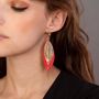 Jewelry - POP earrings in leather and fine stones - NI UNE NI DEUX BIJOUX