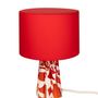 Vases - Red Bucket Lamp with Cotton Lampshade - STORIES OF ITALY